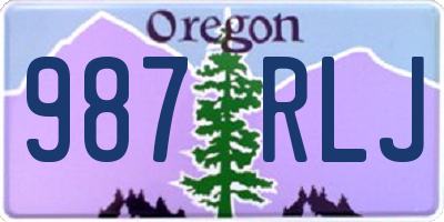 OR license plate 987RLJ