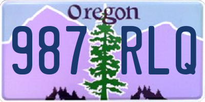 OR license plate 987RLQ