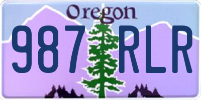 OR license plate 987RLR