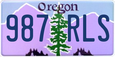 OR license plate 987RLS