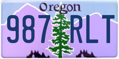 OR license plate 987RLT