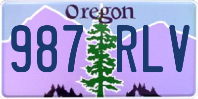 OR license plate 987RLV