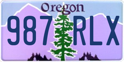 OR license plate 987RLX