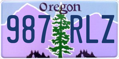 OR license plate 987RLZ