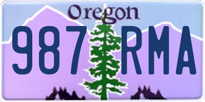 OR license plate 987RMA