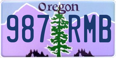 OR license plate 987RMB