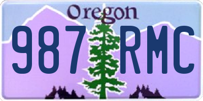 OR license plate 987RMC