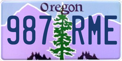 OR license plate 987RME