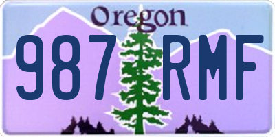 OR license plate 987RMF