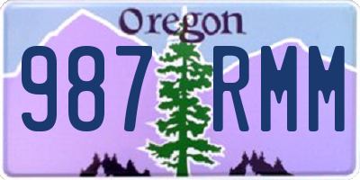 OR license plate 987RMM