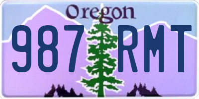OR license plate 987RMT