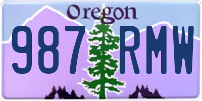 OR license plate 987RMW