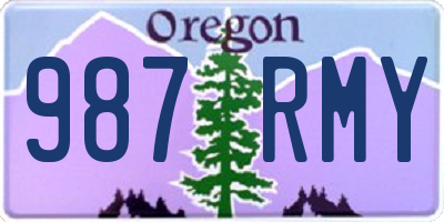 OR license plate 987RMY