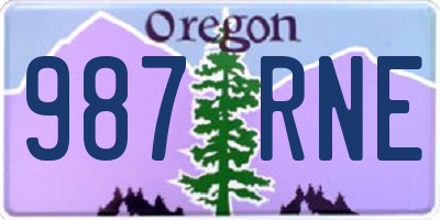 OR license plate 987RNE