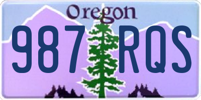 OR license plate 987RQS