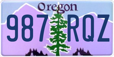OR license plate 987RQZ