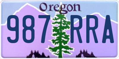 OR license plate 987RRA