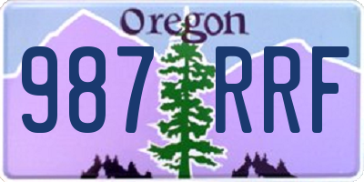 OR license plate 987RRF
