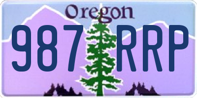 OR license plate 987RRP