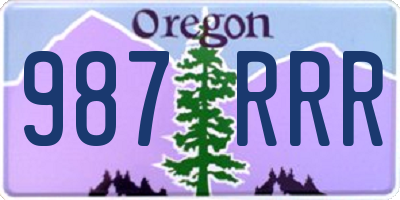OR license plate 987RRR