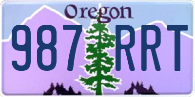 OR license plate 987RRT