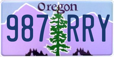 OR license plate 987RRY