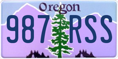 OR license plate 987RSS