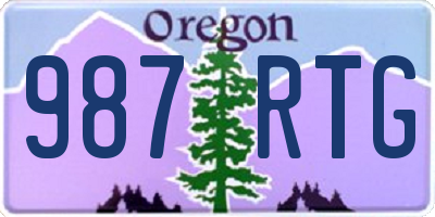 OR license plate 987RTG
