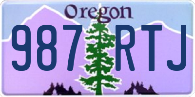 OR license plate 987RTJ