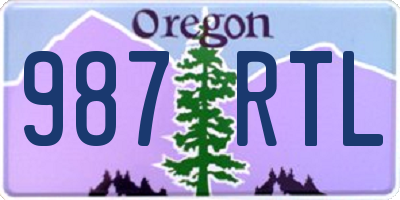 OR license plate 987RTL