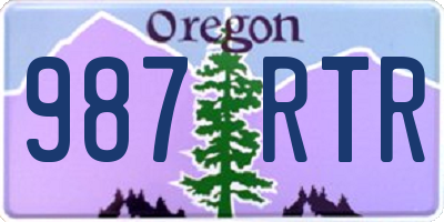 OR license plate 987RTR