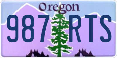 OR license plate 987RTS