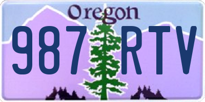 OR license plate 987RTV