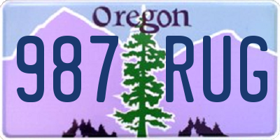 OR license plate 987RUG
