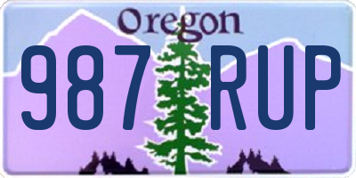 OR license plate 987RUP