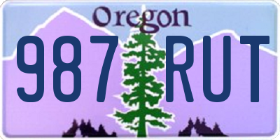 OR license plate 987RUT
