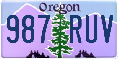 OR license plate 987RUV