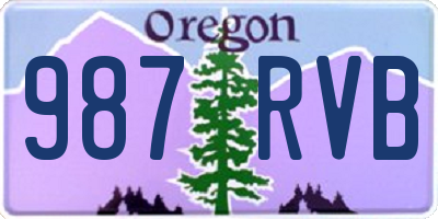 OR license plate 987RVB