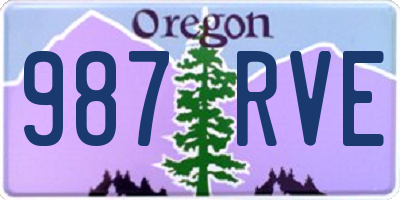 OR license plate 987RVE
