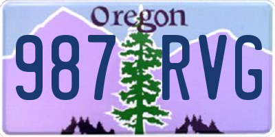 OR license plate 987RVG