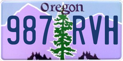 OR license plate 987RVH