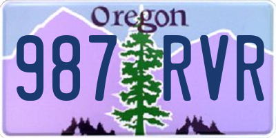 OR license plate 987RVR
