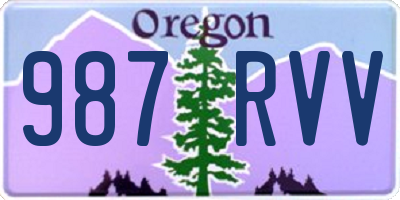 OR license plate 987RVV