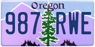 OR license plate 987RWE