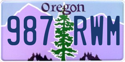 OR license plate 987RWM