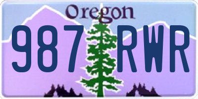 OR license plate 987RWR