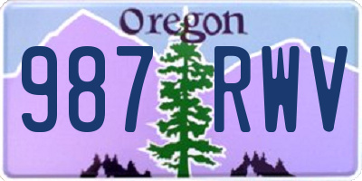 OR license plate 987RWV