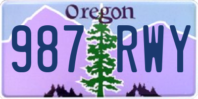 OR license plate 987RWY