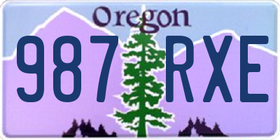 OR license plate 987RXE