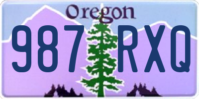 OR license plate 987RXQ